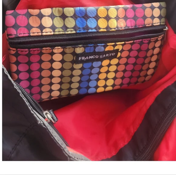 Franco Sarto Black Canvas Shoulder Bag - Picture 8 of 10